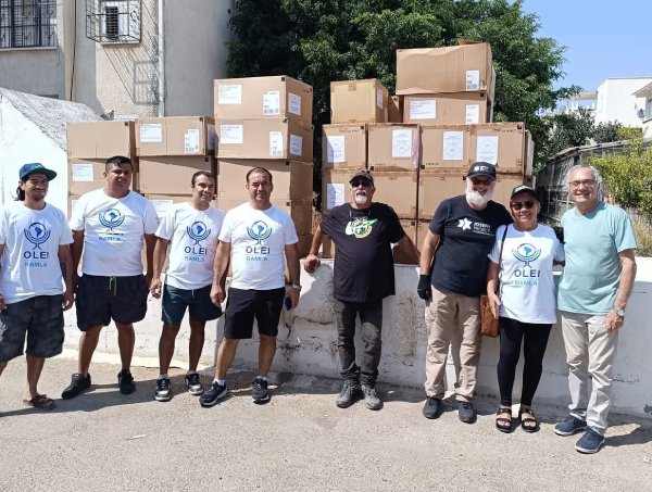 Donaciones de OLEI en Ramla para olim, soldados y familias necesitadas