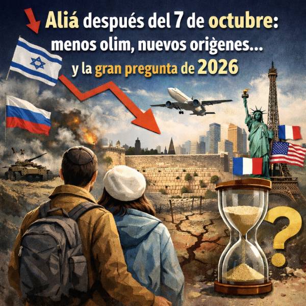 📉 Aliá después del 7 de octubre: menos olim, nuevos orígenes… y la gran pregunta de 2026